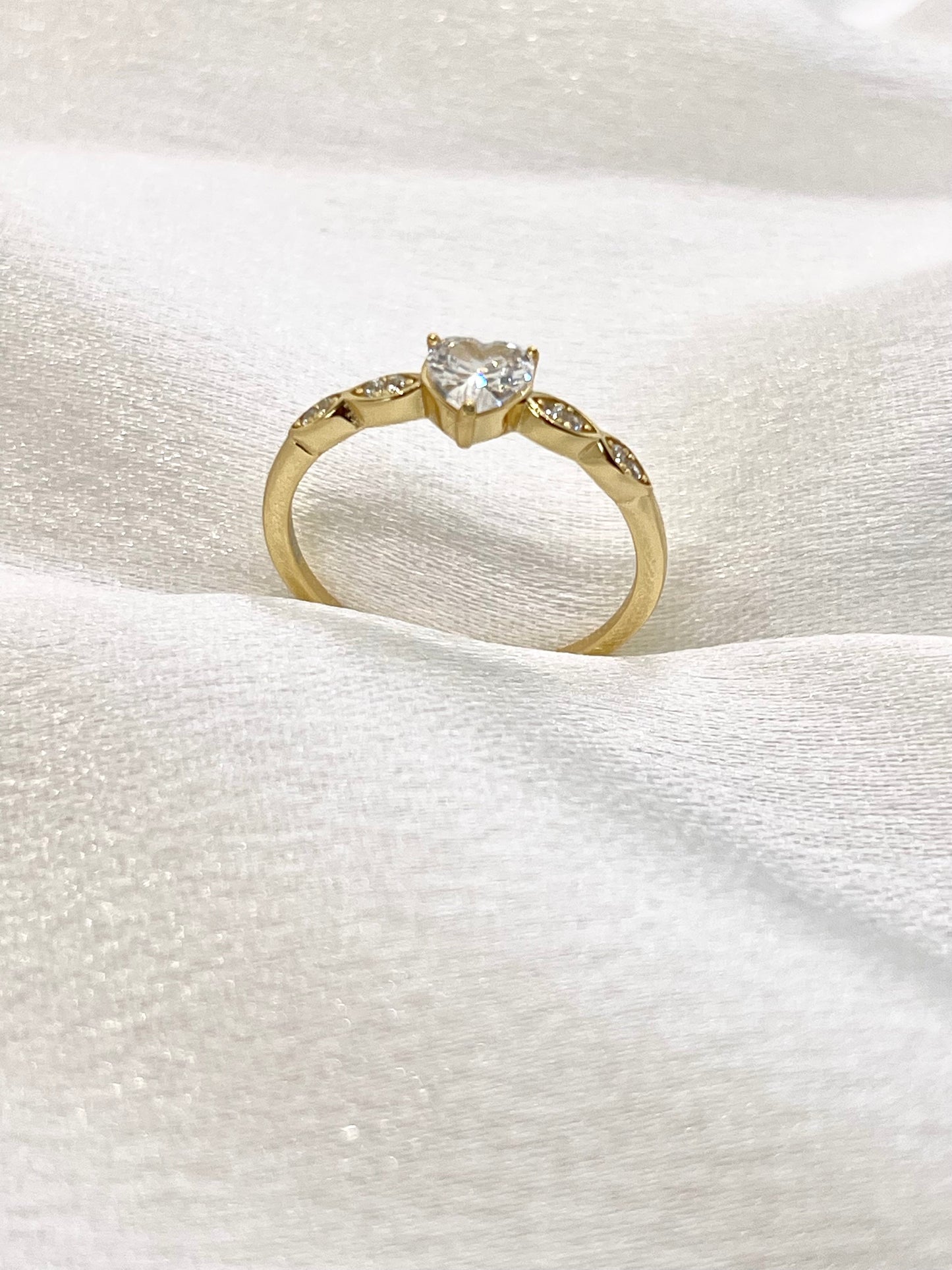 Bague Cœur Éternel – Argent 925 Plaqué Or 18K