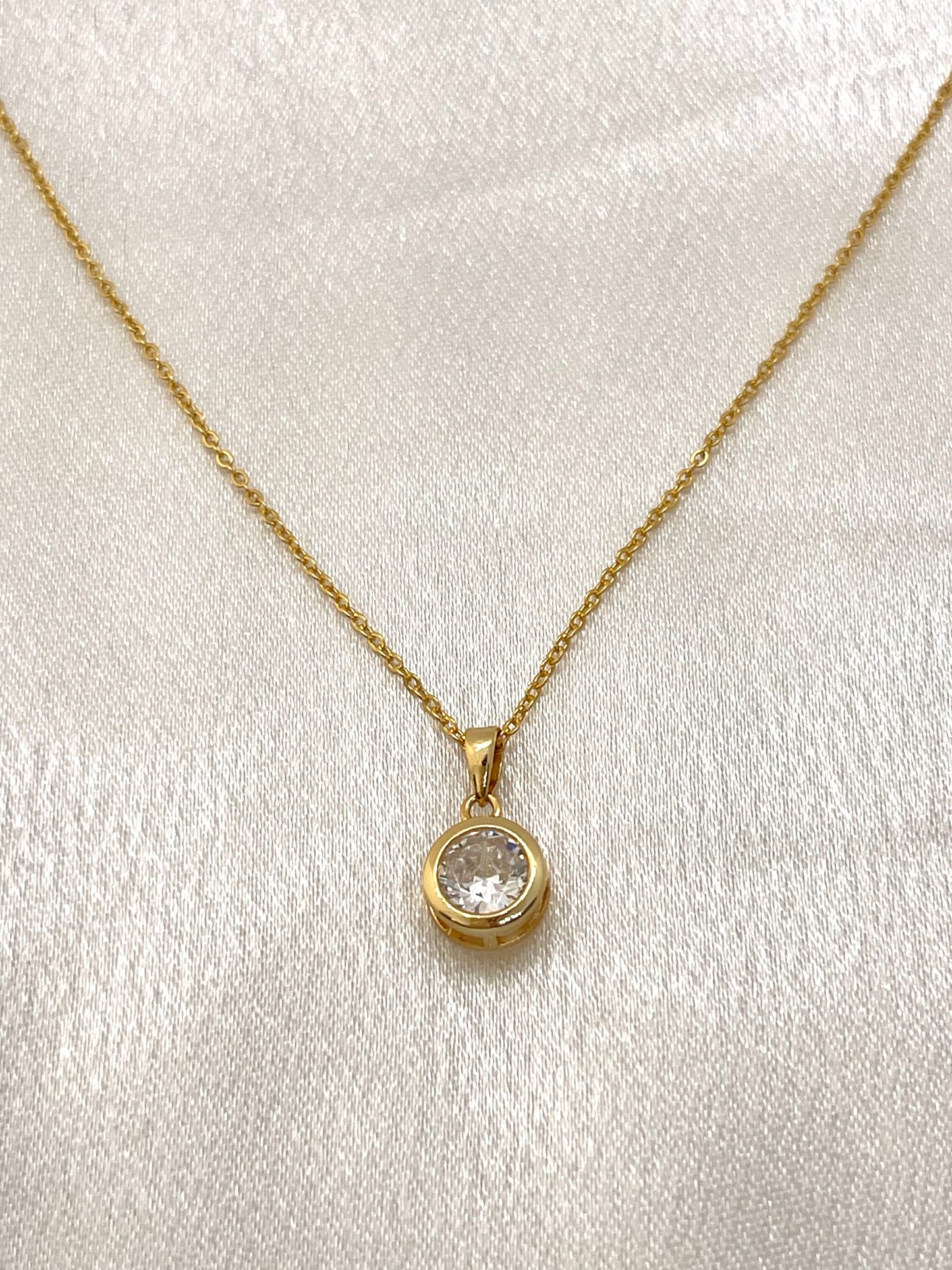 Collier Élégance Brillante – Argent 925 Plaqué Or 18K