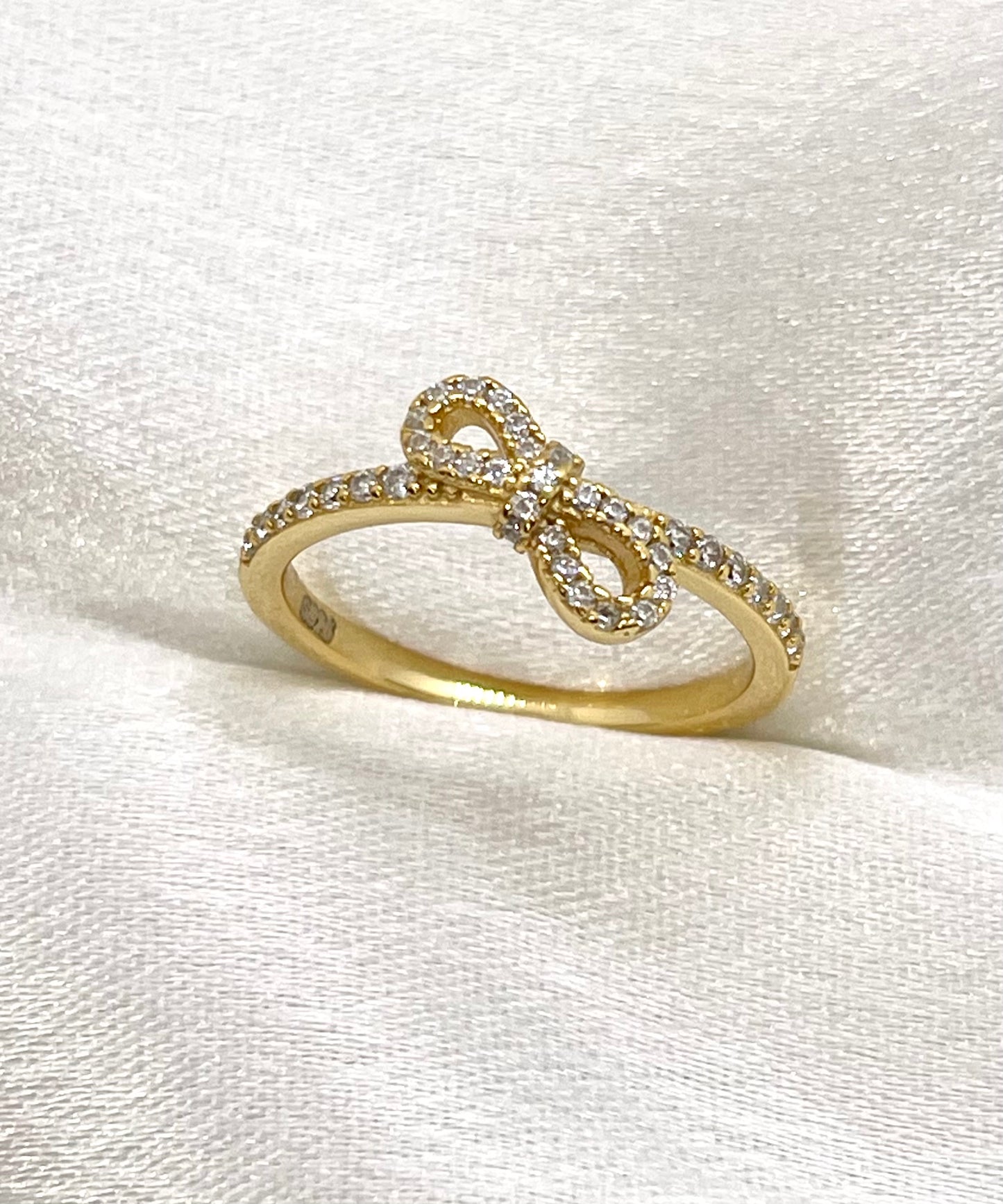 Bague Nœud d’Élégance – Argent 925 Plaqué Or 18K