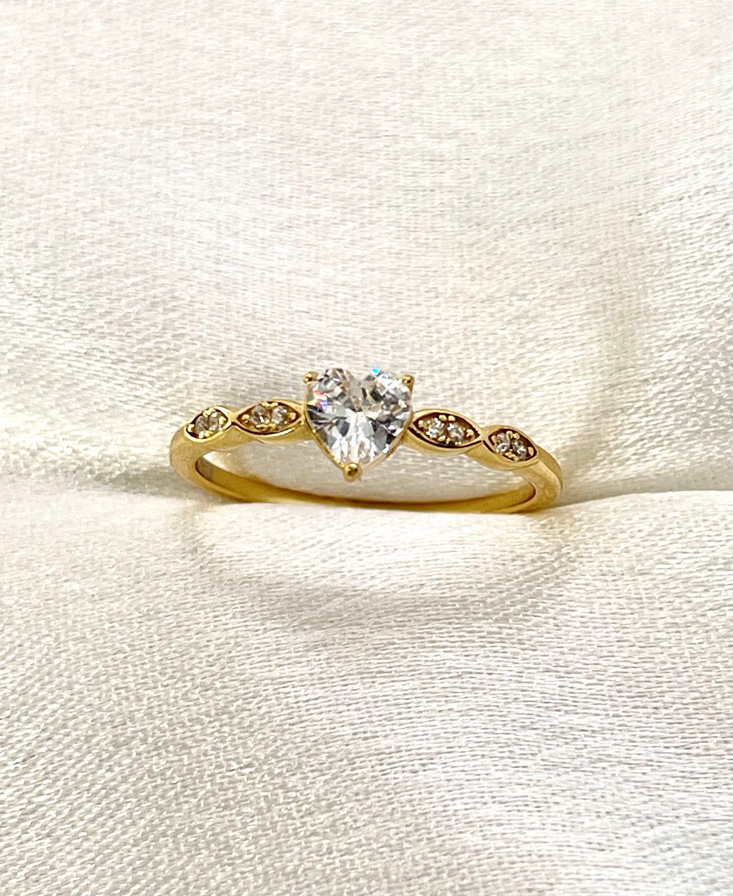 Bague Cœur Éternel – Argent 925 Plaqué Or 18K