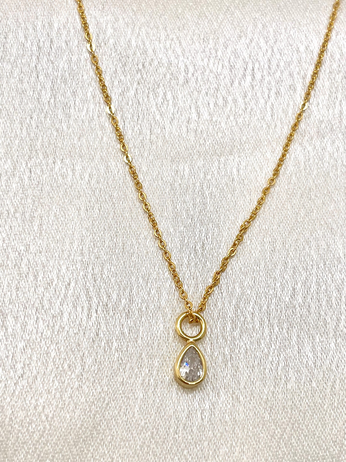 Collier Goutte d’Éclat – Argent 925 Plaqué Or 18K