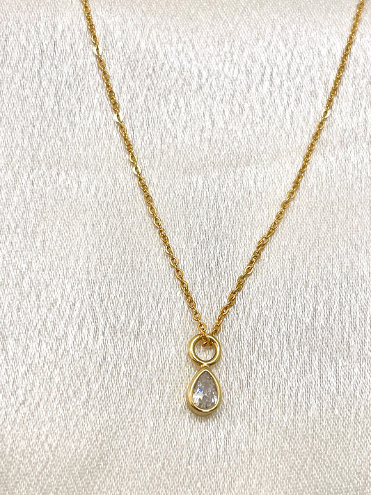 Collier Goutte d’Éclat – Argent 925 Plaqué Or 18K