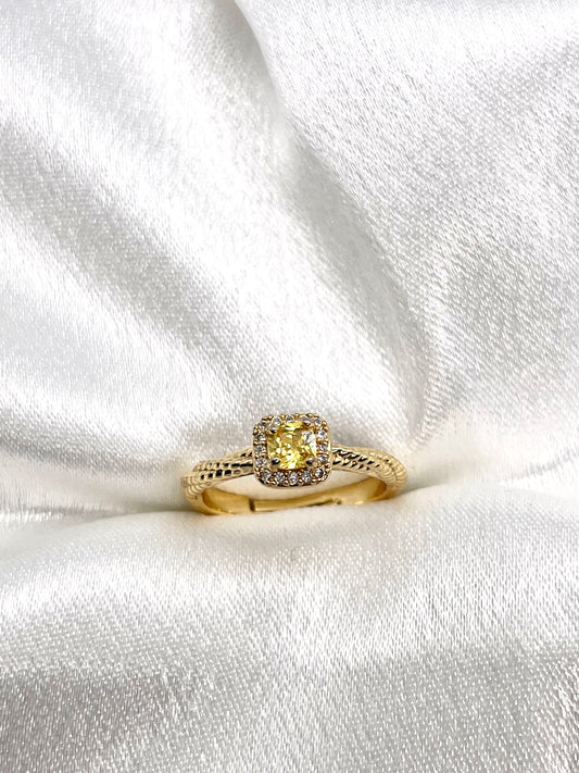 Bague Soleil Doré – Acier Inoxydable Plaqué Or 18K (Ajustable)