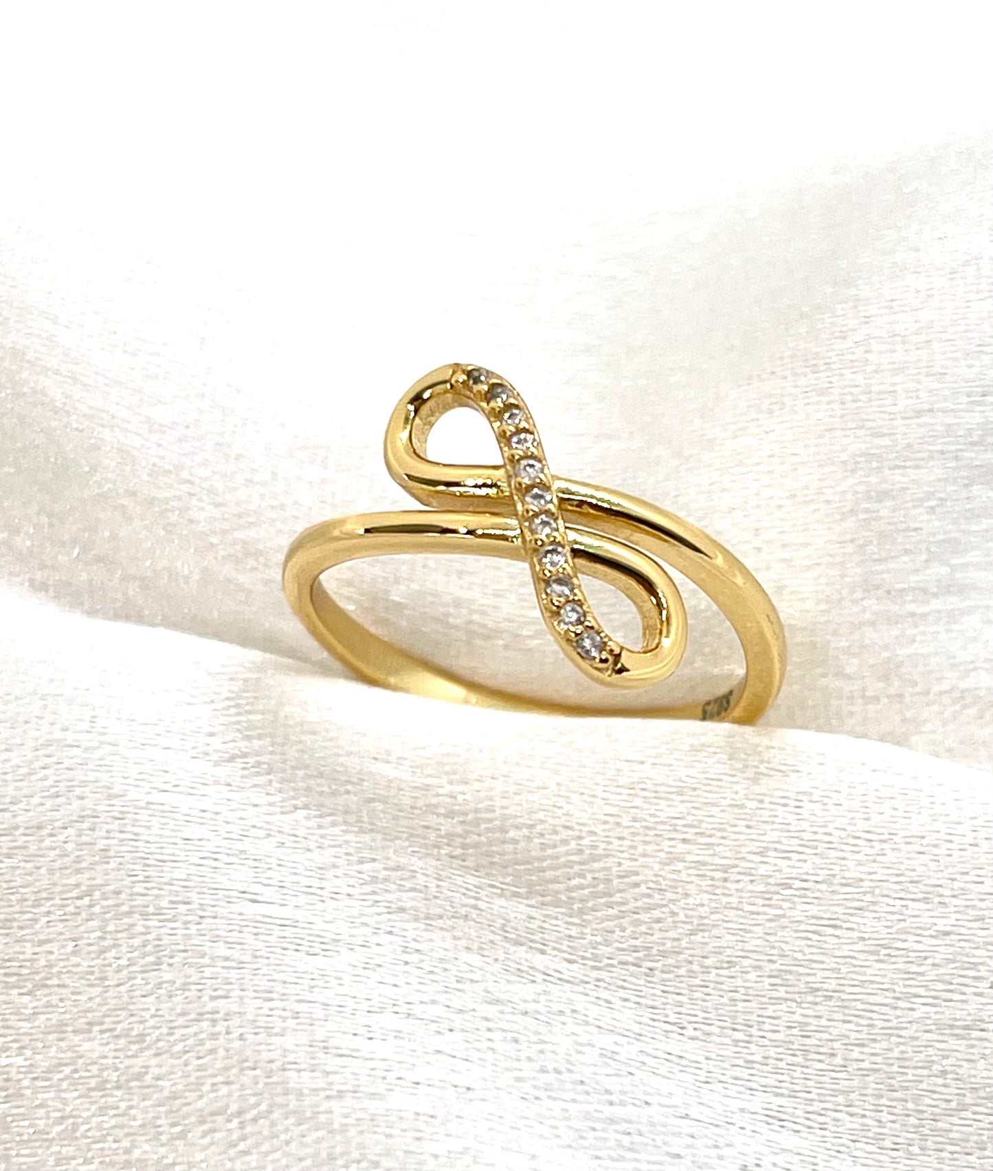 Bague Infini Éclat – Argent 925 Plaqué Or 18K