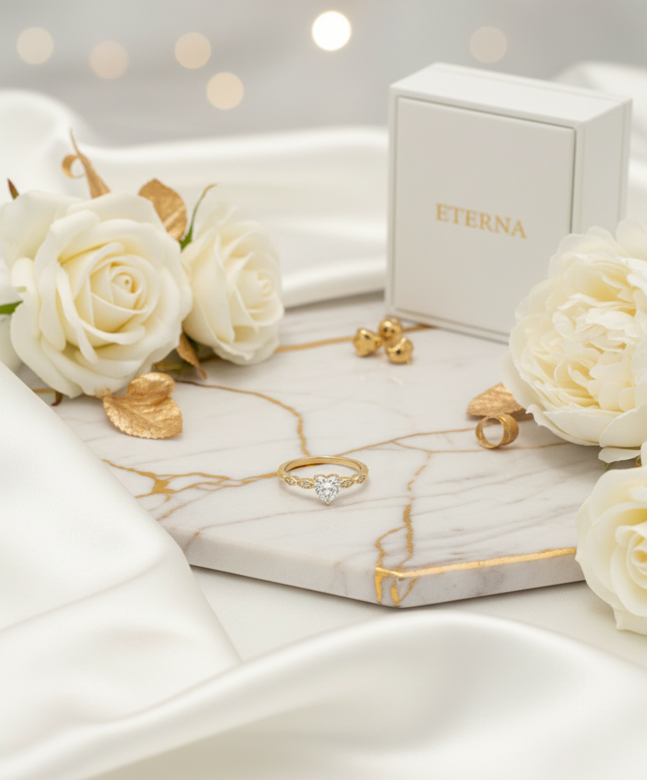 Bague cœur élégante pour homepage