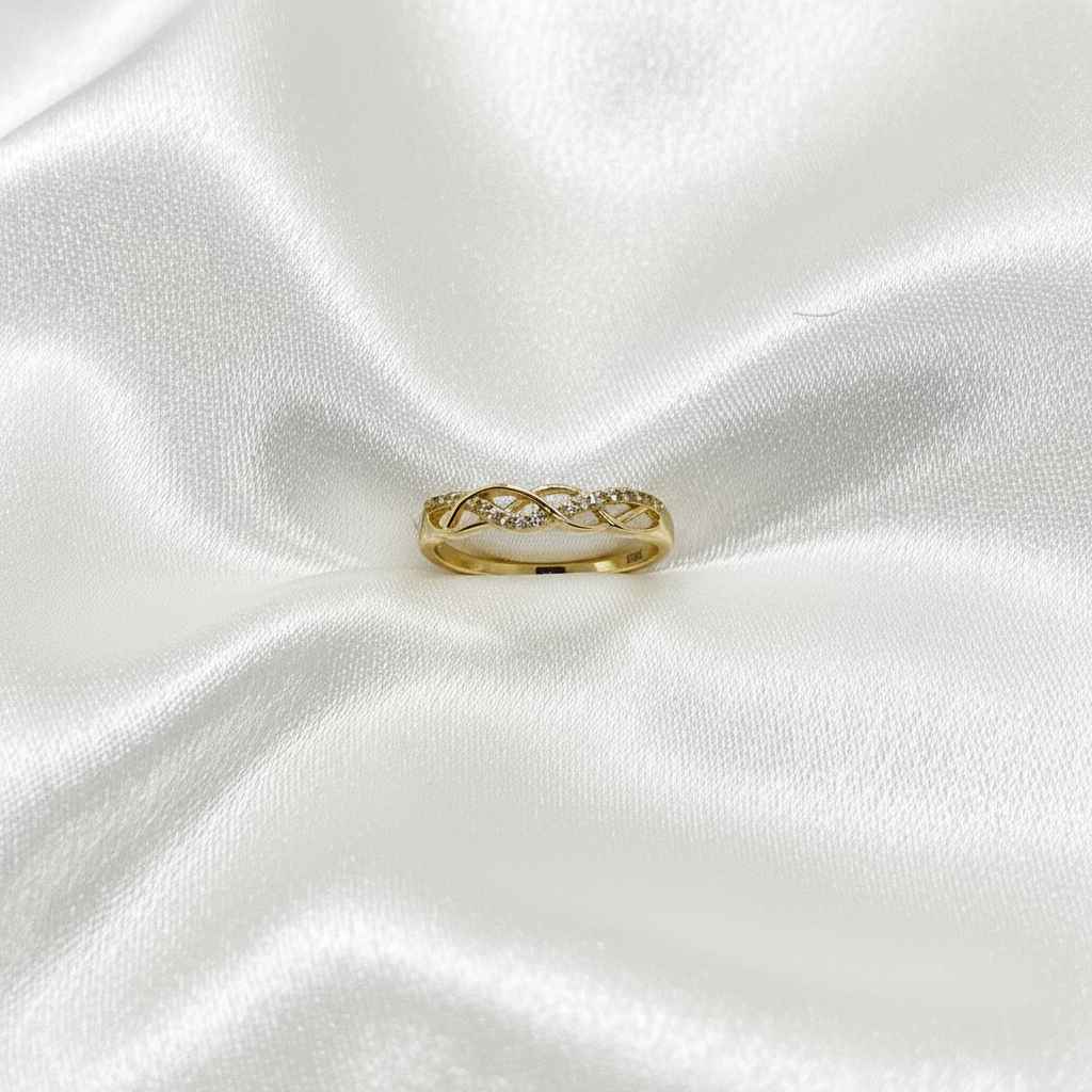 Bague torsadée élégante