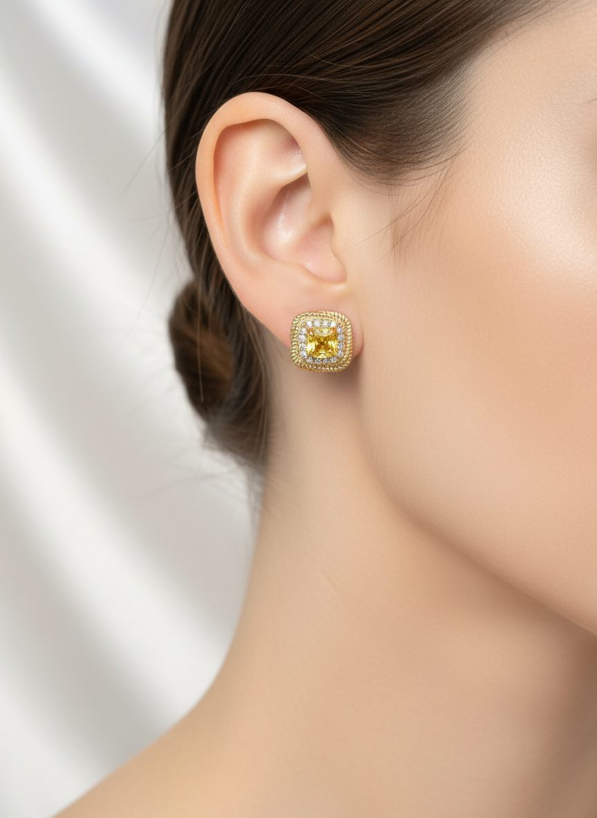 Boucles d'oreilles portées